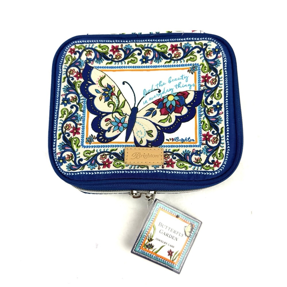 Brighton Butterfly Garden Jewelry Case Floral Travel Organizer Brand New